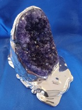  Amethyst Geode pour over, puddle silver look 99.9 silver coated  picture