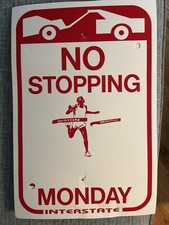 Boston Marathon No Parking Monday 12”X18” Paper Coated Street Sign (2026) picture