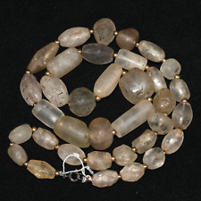 Ancient Roman Bactrian Big Crystal Stone Bead Necklace 2000 BCE - 1st Century AD picture