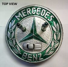 MERCEDES BENZ LOGO PEN HOLDER WITH GREEN CARBON FIBRE ROLLERBALL USB GULLWING picture