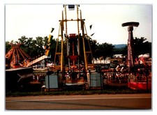 Vintage Original 1990s- County Fair Carnival Snap Photo Postcard (5in X 3.5in) picture