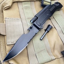 Best 7-in-1 Survival Tactical Military Folding Pocket Knife with LED Light Tool picture