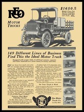 1914 REO Motor Trucks Model J - Lansing, Michigan NEW Sign: 24 x 30