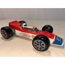 Ezra Brooks Race Car Decanter Heritage China 1970 Vintage Red White Blue #10 picture
