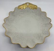 Vintage Marbro Italy White Porcelain Bisque Molded High Relief Shell Dish 9