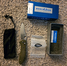 Benchmade 550-S30V Griptilian Green Custom Scales Plain Sheepsfoot Manual w/ Box picture