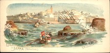 Jaffa Landing Scene G. Bauernfeind c1900s-10s Vintage Postcard bhn picture