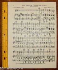 BROWN UNIVERSITY Song Sheet c1938 