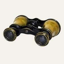 Antique Le Vaire Paris Opera Glasses Brass Leather Binoculars Lemaire Fabt Set picture