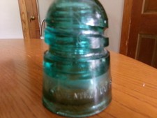 Vintage Green Insulator Patented 0ct. 8TH 1907 No Brand picture