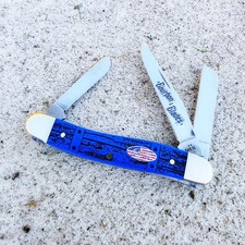CASE XX KNIVES USA BOURBON BLADES 2026 BLUE SYNTHETIC STOCKMAN EVENT KNIFE picture