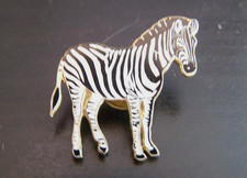 A Lovely ZEBRA Enamel Metal Pin Badge picture