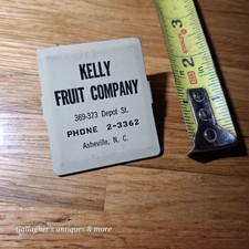 Vintage KELLY FRUIT COMPANY Asheville NC metal advertising paper clip  picture