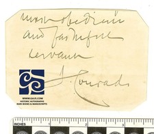 JOSEPH CONRAD -  CHOICE AUTOGRAPH SENTIMENT BOLDLY SIGNED picture