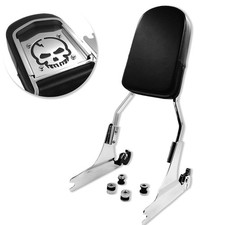 HTTMT MT501-006+SS001-SA Sissy Bar Backrest H-D Softail Bold Style Silver picture