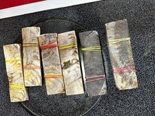 RAMS HORN KNIFE HANDLE MATERIAL BLANK SCALES Lot Of 6 Pairs picture