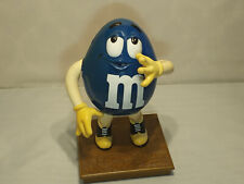 M&M 12x6x6 Collectable Statue Blue M&M Missing Trumpet picture