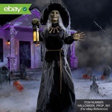 7 FT ANIMATED APP CONTROLLED LETHAL LILLY WITCH HALLOWEEN ANIMATRONIC PROP picture