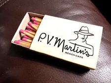 P.V. Martin’s Beach Cafe, Ft. Pierce / Vero Beach, FL, Full Unstruck Matchbox picture