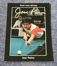 JOSE AMANG PARICA Pool World Team Billiards SIGNED AUTOGRAPHED trading Card VTG picture