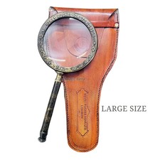 Antique Henry London Handheld Brass Magnifying Glass Vintage Marine Style Gift picture