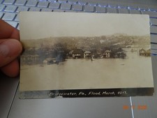 1913 Bridgewater PA Flood Real Photo Postcard Beaver County RPPC picture