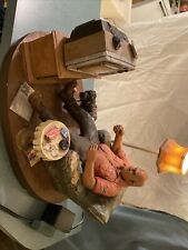 MICHAEL GARMAN EVENING NEWS # 316S handpainted SCULPTURE,missing pieces,AS IS picture