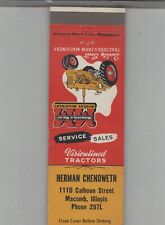 Matchbook Cover Minneapolis Moline Dealer Herman Chenoweth Macomb, IL picture
