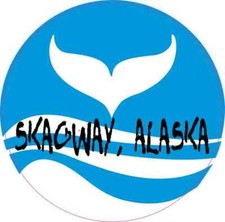 4x4 Circle Skagway, Alaska Whale Sticker Animal Decal Vehicle Travel Stickers picture