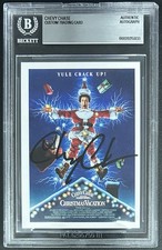 Chevy Chase Signed Christmas Vacation Custom Trading Card BGS BAS AUTO picture