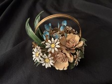 Vintage Gloria Vanderbilt Flowers of Seasons Summer Bouquet 1977 Metal Enamel picture