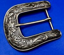 Large Ornate Ranger Style Silver Color NOS Western Cowboys Cowgirls Belt Buckle picture