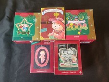 Carlton Cards Heirloom Collection Holiday Ornaments Lot of 5, Dated 1998-2004 picture
