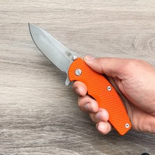 Rick Hinderer Knives Jurassic - Orange G10 - CPM 20CV picture