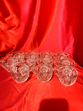 Vintage L.E. Smith Pinwheels & Stars Punch Bowl Cups Set of 11 picture