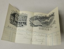 Beautiful 1891 Biddeford Maine The Biddeford Journal Paper Recipt Newspaper picture