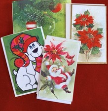 Lot Of 12 Vtg Unused Christmas Cards 8 HALLMARK with Envelopes  picture