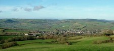 Photo 6x4 View North over Clun village The beautiful view from Upper Ridd c2014 picture