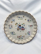 RARE VINTAGE HEARTLAND INTERNATIONAL 10” Quiche Pie Plate Flan HTF EUC picture