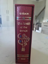 J.R.R. Tolkien Lord of the Rings Red Leather Collectors Edition HMCO w/Map EXCL picture