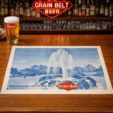 Vintage Grain Belt Beer Advertising Paper Placemats Lot of 10 MN Brewery 1960s picture