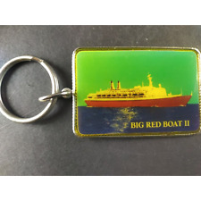 Vintage Keyring Cruise Ship Big Red Boat II picture