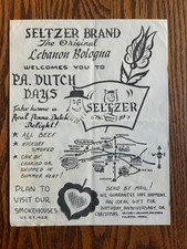 Vintage Seltzer’s Lebanon Bologna PA Dutch Days Advertising Flyer w/ Map 1960s picture