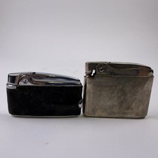 Ronson Lighter Set Varaflame Adonis Cigarette Lighters Vintage Pair Silver Tone picture
