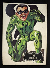 1966 Topps Batman Black Bat #36 The Riddler ROOKIE CARD Joker Robin Cat Woman picture
