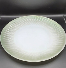 Set of 4 Vintage Federal Glass Greenbrier Iridescent Moonglow Milk Glass Plates picture