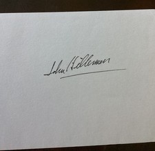 JOHN HILLERMAN SIGNED 4“X6“ INDEX CARD ACTOR MAGNUM P.I. D 2017 picture