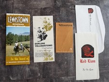 Vintage 1970s Big Sky Lewiston Montana Travel ~Yellowstone ~ Missoula Red Lion picture