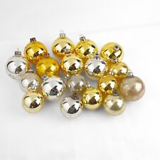 Vintage Shiny Brite  and USA Mercury Glass Silver Gold Christmas Ornaments Lot picture
