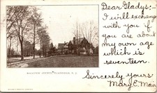 Rockview Avenue, Plainfield New Jersey Undivided Back Postcard picture